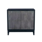 Mobiletto decorativo Powell Buchanan in legno massello a 2 ante e 2 ripiani