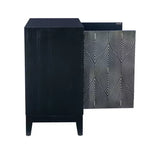 Mobiletto decorativo Powell Buchanan in legno massello a 2 ante e 2 ripiani