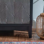 Mobiletto decorativo Powell Buchanan in legno massello a 2 ante e 2 ripiani