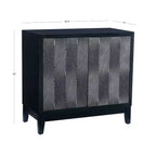 Mobiletto decorativo Powell Buchanan in legno massello a 2 ante e 2 ripiani