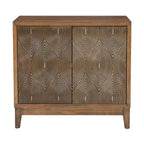Mobiletto decorativo Powell Buchanan in legno massello a 2 ante e 2 ripiani