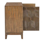 Mobiletto decorativo Powell Buchanan in legno massello a 2 ante e 2 ripiani