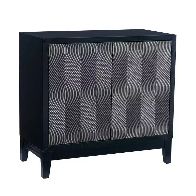 Mobiletto decorativo Powell Buchanan in legno massello a 2 ante e 2 ripiani