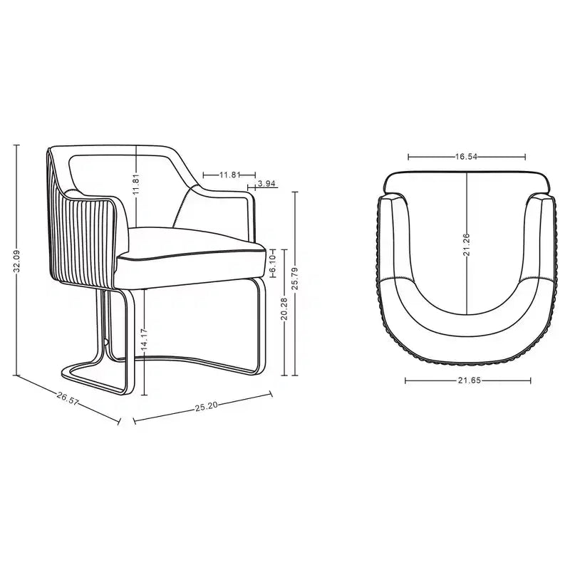 Manhattan Comfort Set di 2 Sedie da Pranzo Raya Moderne Imbottite in Similpelle con Braccioli