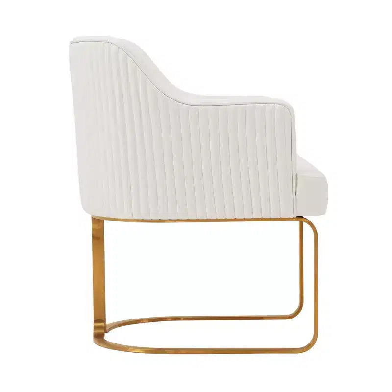 Manhattan Comfort Set di 2 Sedie da Pranzo Raya Moderne Imbottite in Similpelle con Braccioli
