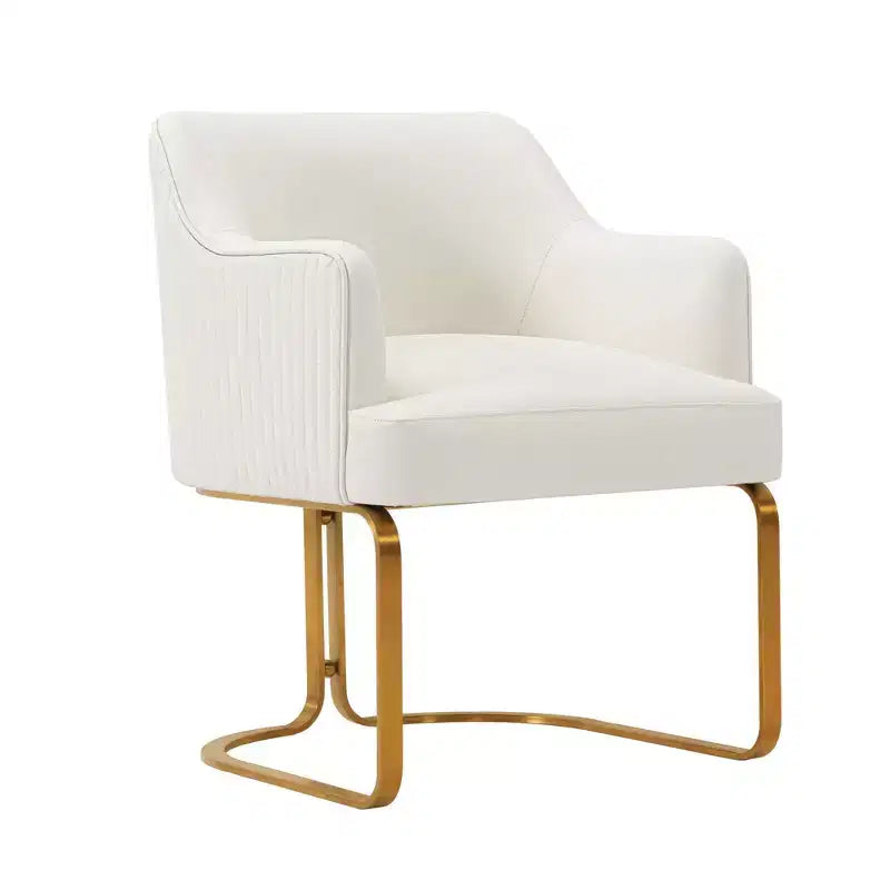 Manhattan Comfort Set di 2 Sedie da Pranzo Raya Moderne Imbottite in Similpelle con Braccioli