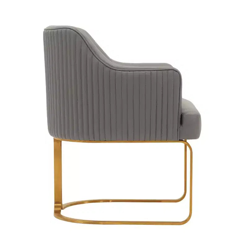 Manhattan Comfort Set di 2 Sedie da Pranzo Raya Moderne Imbottite in Similpelle con Braccioli