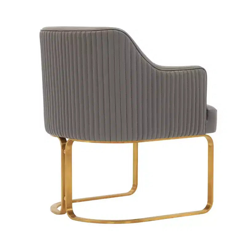 Manhattan Comfort Set di 2 Sedie da Pranzo Raya Moderne Imbottite in Similpelle con Braccioli