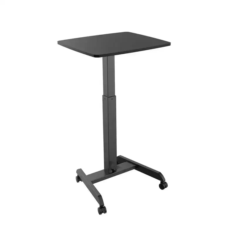 Mount-It! Scrivania Portatile Regolabile in Altezza con Ruote | 23.6 x 20.5 | Postazione di Lavoro Mobile Sit Stand con Sollevamento a Molla Pneumatica | Nero