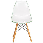 LeisureMod Cresco (Set di 4) Sedie da Pranzo in Acrilico Moderne di Metà Secolo con Gambe Eiffel in Legno - Sedie per Cucina e Sala da Pranzo