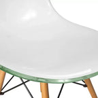 LeisureMod Cresco (Set di 4) Sedie da Pranzo in Acrilico Moderne di Metà Secolo con Gambe Eiffel in Legno - Sedie per Cucina e Sala da Pranzo