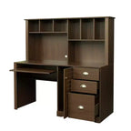 Scrivania per computer con libreria per ufficio, workstation con cassetti 4W - ModernLuxe