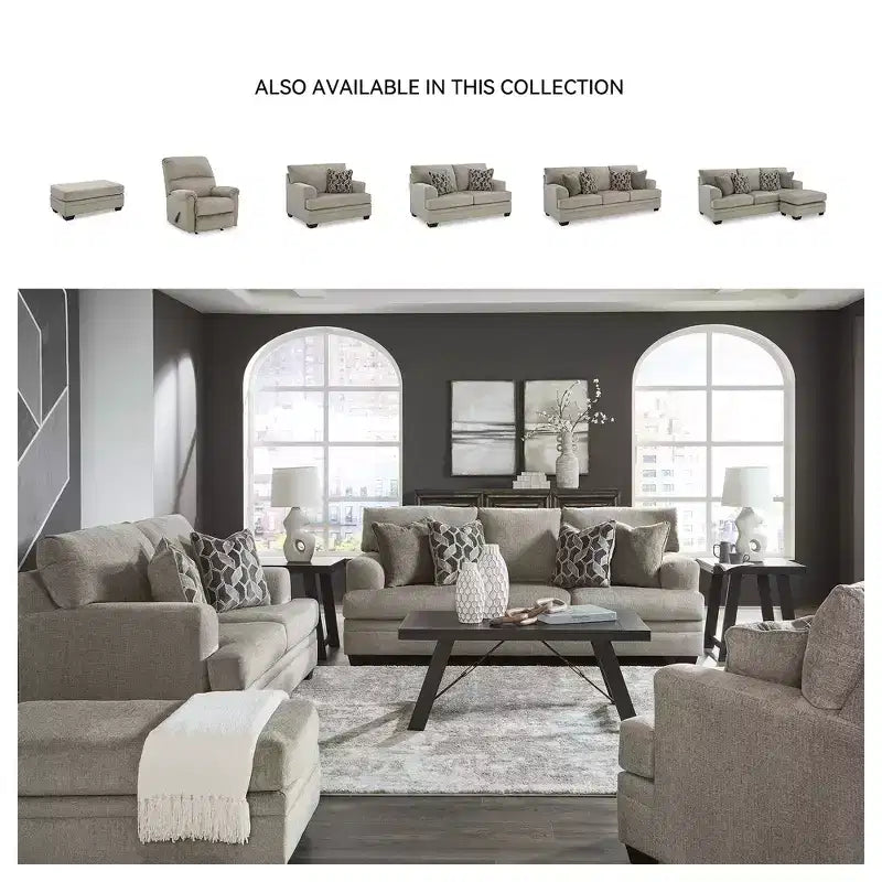 Signature Design by Ashley Stonemeade Pouf Rivestito, Tortora