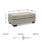 Signature Design by Ashley Stonemeade Pouf Rivestito, Tortora