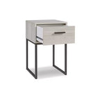 Comodino contemporaneo Signature Design by Ashley Socalle a 1 cassetto, legno chiaro naturale
