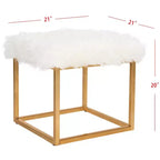 Pouf Rowan Square - FOX6288 - Safavieh Couture