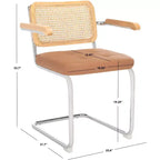 Sedia da pranzo Coralia - Set da 2 - DCH1102 - Cognac/Naturale - Safavieh