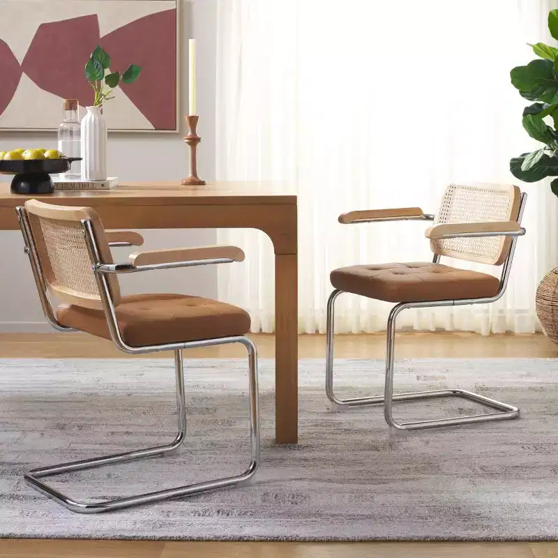 Sedia da pranzo Coralia - Set da 2 - DCH1102 - Cognac/Naturale - Safavieh