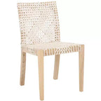 Sedia da pranzo in pelle Tyria (Set di 2) - DCH1203 - Bianco/Naturale - Safavieh