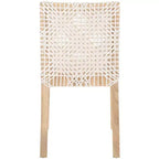 Sedia da pranzo in pelle Tyria (Set di 2) - DCH1203 - Bianco/Naturale - Safavieh