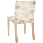 Sedia da pranzo in pelle Tyria (Set di 2) - DCH1203 - Bianco/Naturale - Safavieh