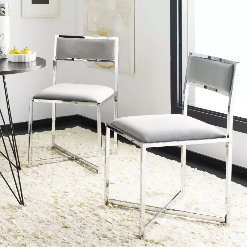 Sedia Menken cromata (set di 2) - FOX6301 - Safavieh Couture