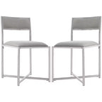 Menken Chrome Side Chair (Set of 2) - FOX6301 - Safavieh Couture