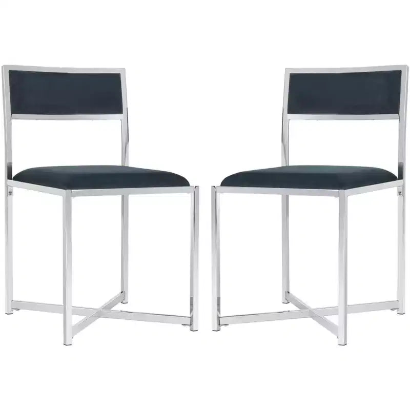 Sedia Menken cromata (set di 2) - FOX6301 - Safavieh Couture