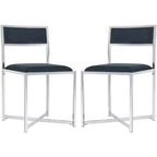 Sedia Menken cromata (set di 2) - FOX6301 - Safavieh Couture
