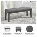 Signature Design by Ashley Panca da pranzo Hallanden 50 contemporanea, bicolore grigio