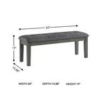 Signature Design by Ashley Panca da pranzo Hallanden 50 contemporanea, bicolore grigio