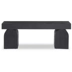 Panca d'accento Signature Design by Ashley Holgrove – Legno massiccio nero opaco con gambe decorative oversize