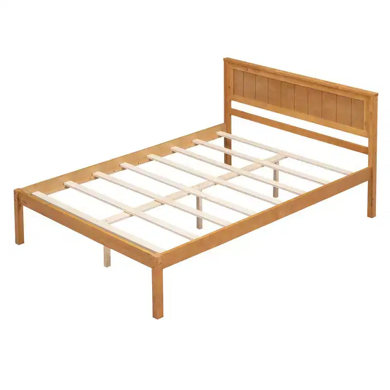 ModernLuxe - Struttura letto a piattaforma in legno matrimoniale/queen/king size con testiera 4W