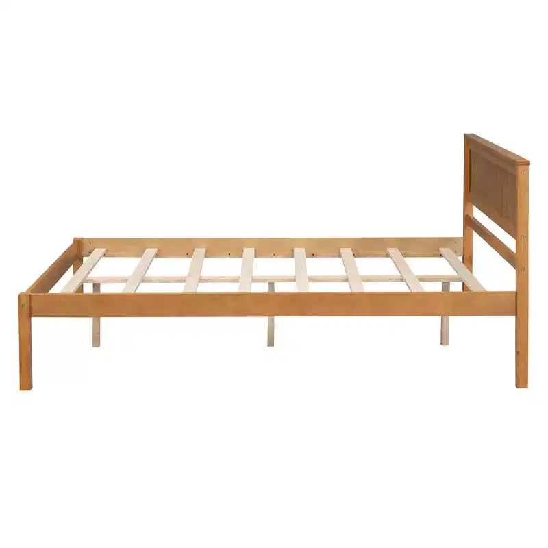 ModernLuxe - Struttura letto a piattaforma in legno matrimoniale/queen/king size con testiera 4W