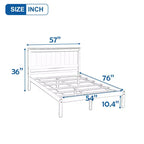 ModernLuxe - Struttura letto a piattaforma in legno matrimoniale/queen/king size con testiera 4W