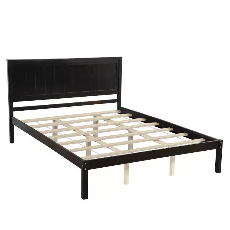 ModernLuxe - Struttura letto a piattaforma in legno matrimoniale/queen/king size con testiera 4W