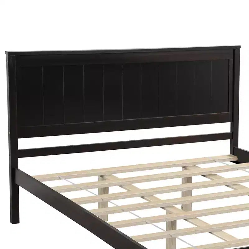 ModernLuxe - Struttura letto a piattaforma in legno matrimoniale/queen/king size con testiera 4W