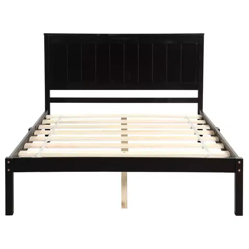 ModernLuxe - Struttura letto a piattaforma in legno matrimoniale/queen/king size con testiera 4W