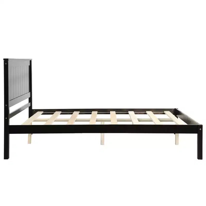 ModernLuxe - Struttura letto a piattaforma in legno matrimoniale/queen/king size con testiera 4W