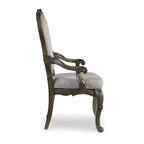 Signature Design by Ashley Maylee, sedia da pranzo con braccioli, set da 2, marrone scuro