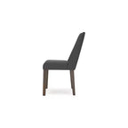 Signature Design by Ashley Lyncott, sedia da pranzo contemporanea imbottita con cuscino in schiuma, set da 2, grigio scuro e marrone