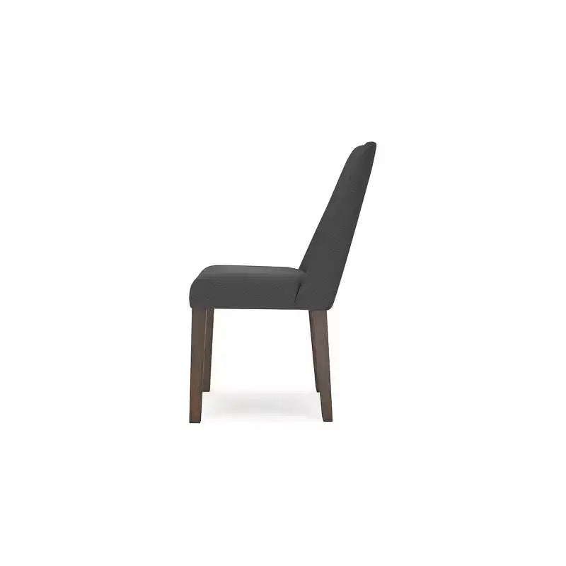 Signature Design by Ashley Lyncott, sedia da pranzo contemporanea imbottita con cuscino in schiuma, set da 2, grigio scuro e marrone