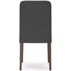 Signature Design by Ashley Lyncott, sedia da pranzo contemporanea imbottita con cuscino in schiuma, set da 2, grigio scuro e marrone