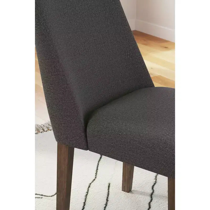 Signature Design by Ashley Lyncott, sedia da pranzo contemporanea imbottita con cuscino in schiuma, set da 2, grigio scuro e marrone