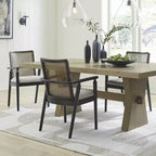 Sedia con braccioli per sala da pranzo Galliden di Signature Design by Ashley, set da 2, nera