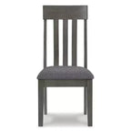 Signature Design by Ashley Hallanden Sedia da pranzo moderna con schienale a doghe, set di 2, grigio
