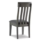 Signature Design by Ashley Hallanden Sedia da pranzo moderna con schienale a doghe, set di 2, grigio