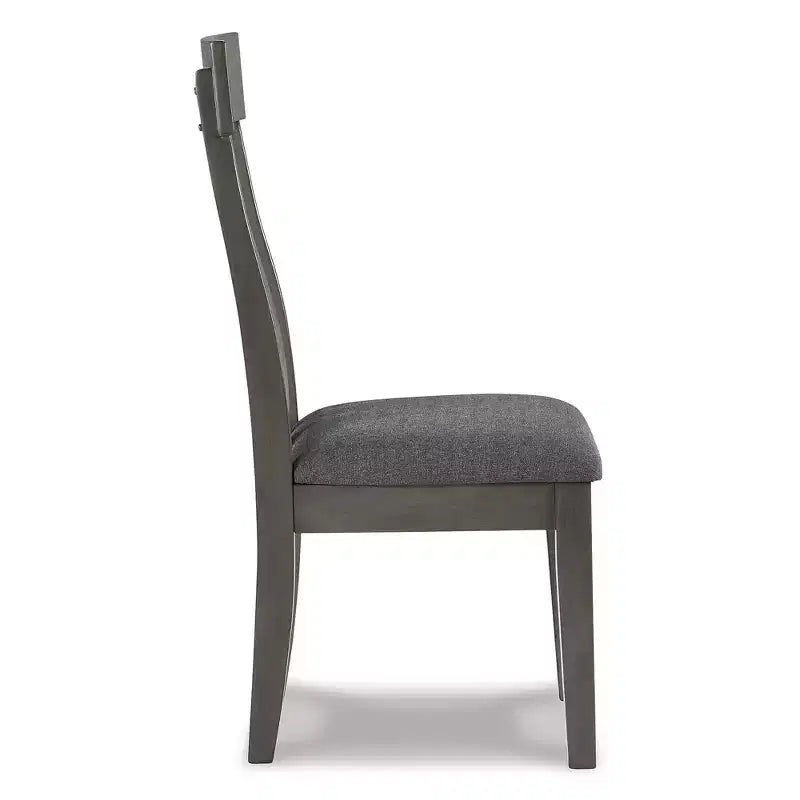 Signature Design by Ashley Hallanden Sedia da pranzo moderna con schienale a doghe, set di 2, grigio