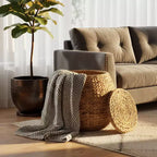 Tavolino in vimini a botte Household Essentials