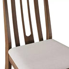 Sedia da pranzo in legno ChaletPosh con rivestimento grigio caldo (set da 2)